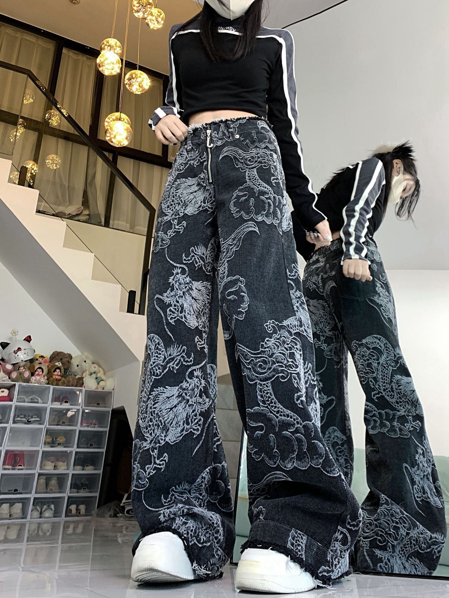 Jeans Dragón Urbano – Talle Alto y Estilo Street
