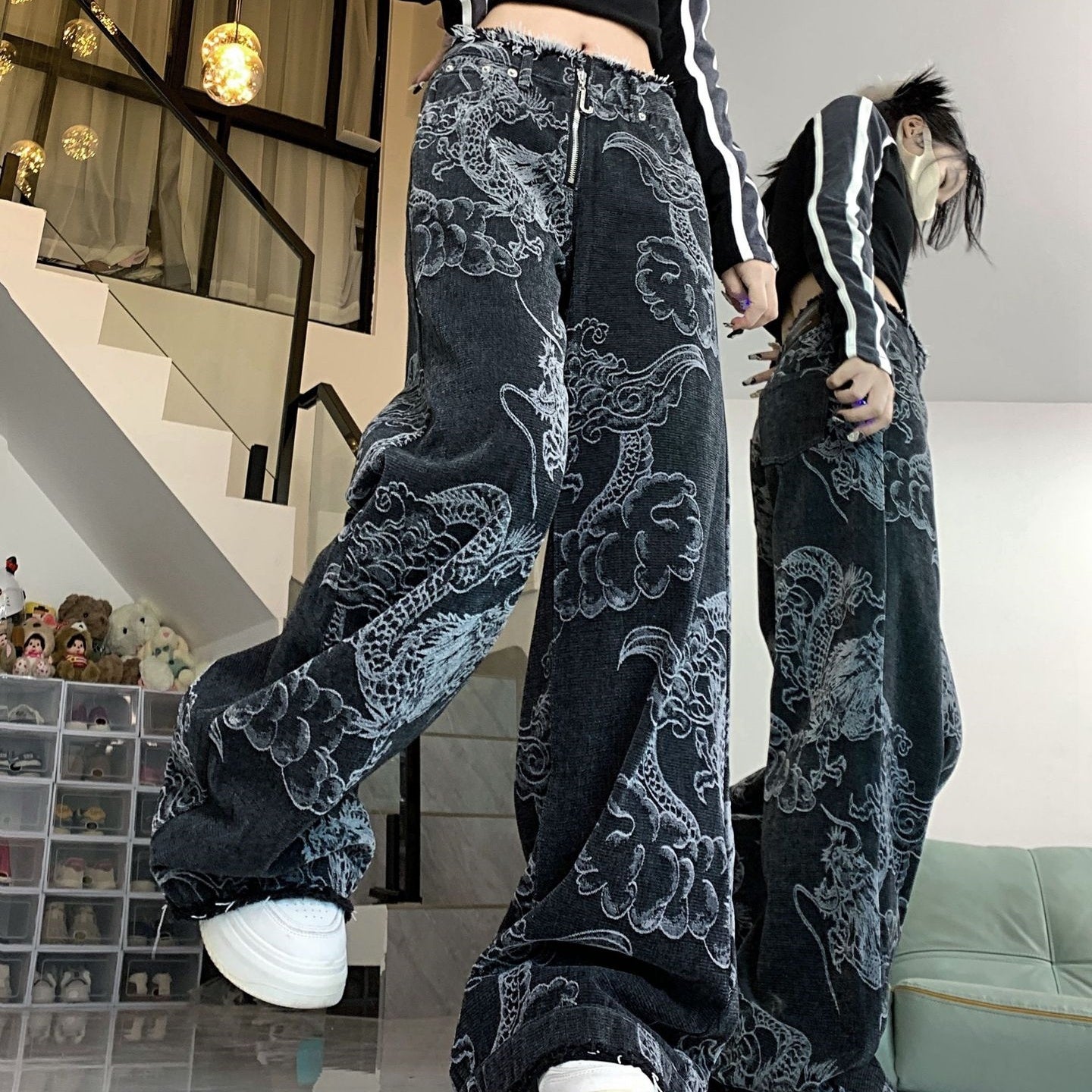 Jeans Dragón Urbano – Talle Alto y Estilo Street