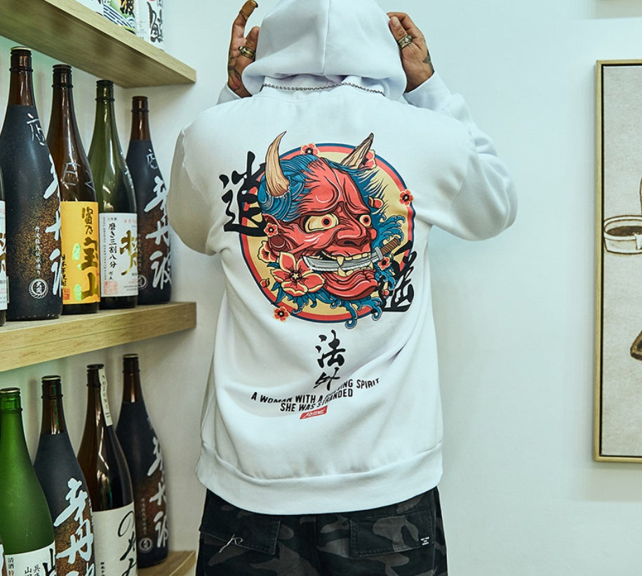 Hoodie Street Asiático – Estilo Loose Unisex