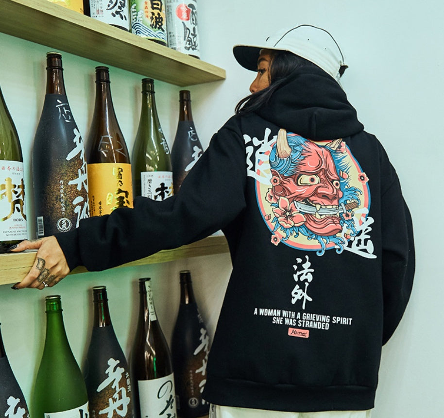Hoodie Street Asiático – Estilo Loose Unisex