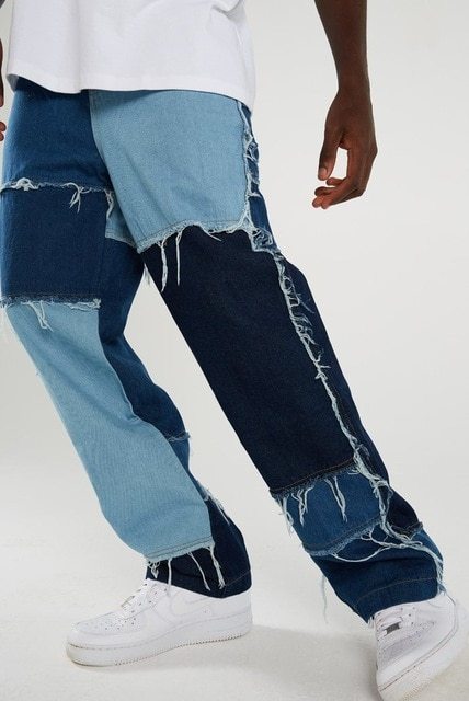 Jeans Patch Urbanos – Estilo Relajado y en Tendencia