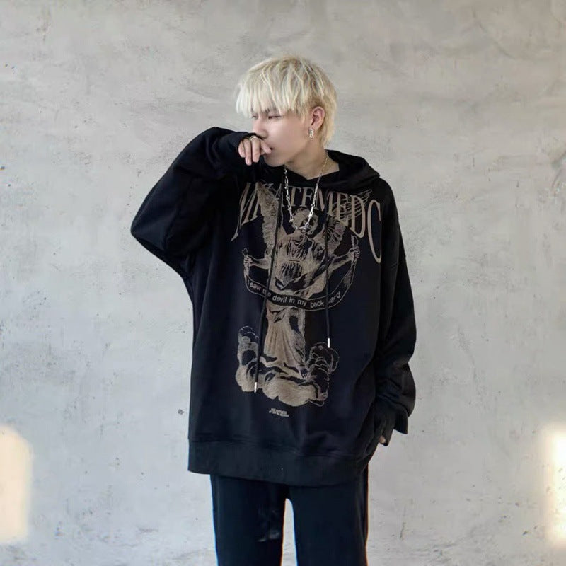 Hoodie “Angel Rebelde” – Estilo Retro con Alas de Facha